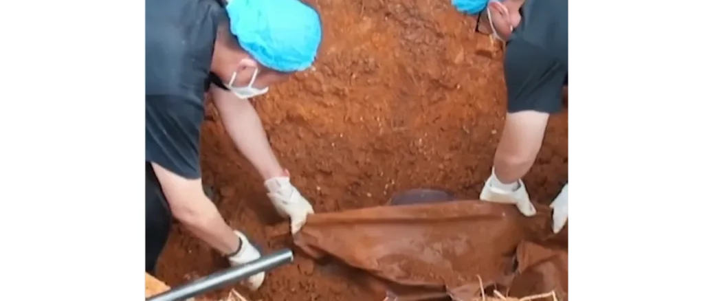 Clip from a Chinese documentary on police recovering remains in Kokang, northern Myanmar