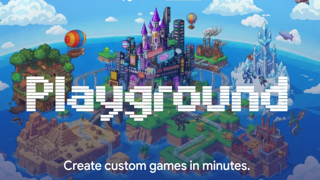 Google Labs Playground experiment for building games from a text prompt, limited to US users 18 and older