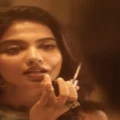 Mamitha Baiju Filmfare post blue gold studio photos