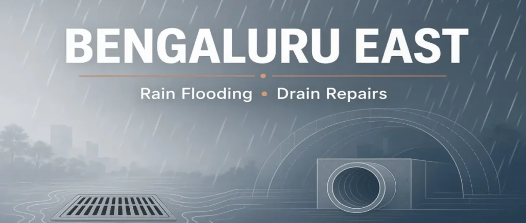 Bengaluru East rain flooding DS Ramesh BECC stormwater
