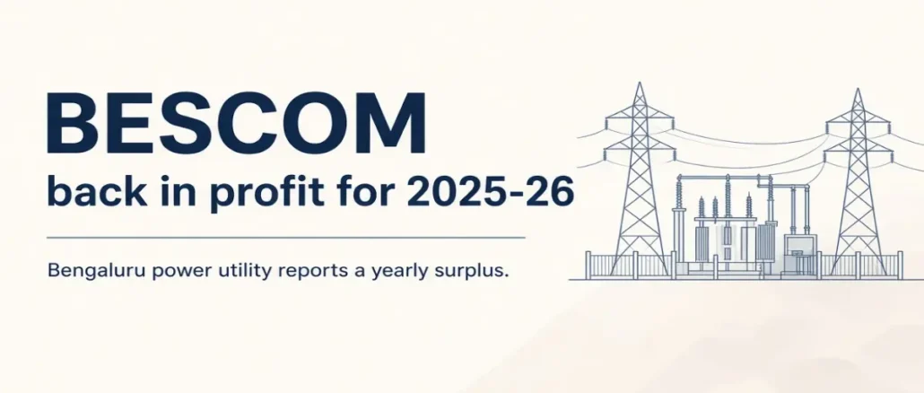 K.J. George note on BESCOM profit of 293.62 crore for 2025-26
