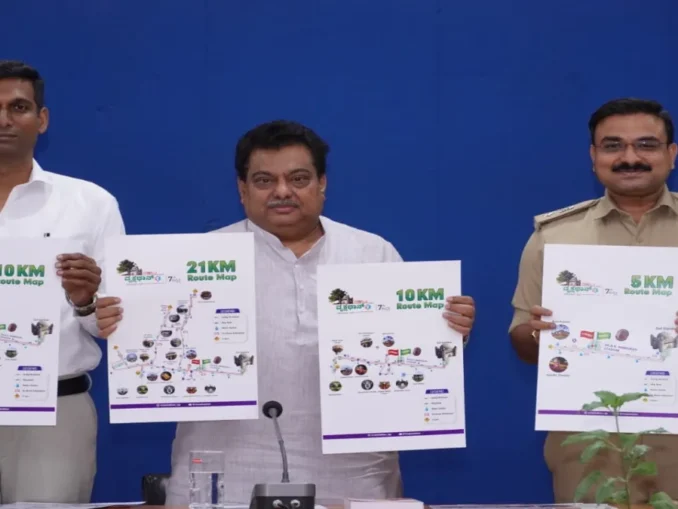 Vrukshathon Heritage Run route map release in Vijayapura