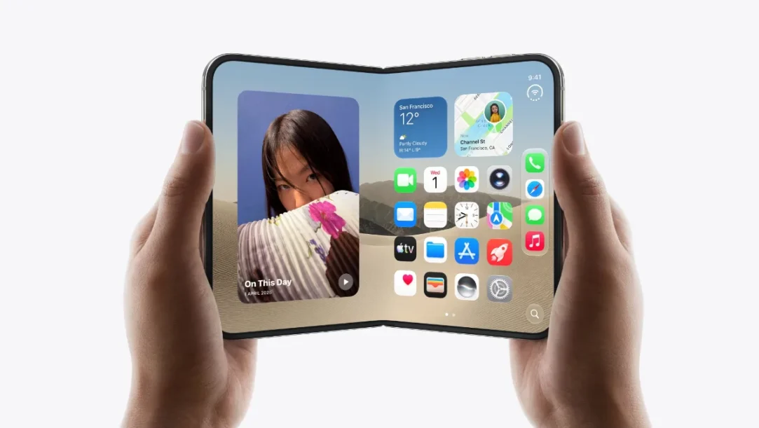 Apple iPhone Duo foldable smartphone in star white and night sky