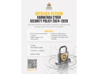 Karnataka government poster for the October 16, 2026 Cyber Security Policy 2024–2029 online session