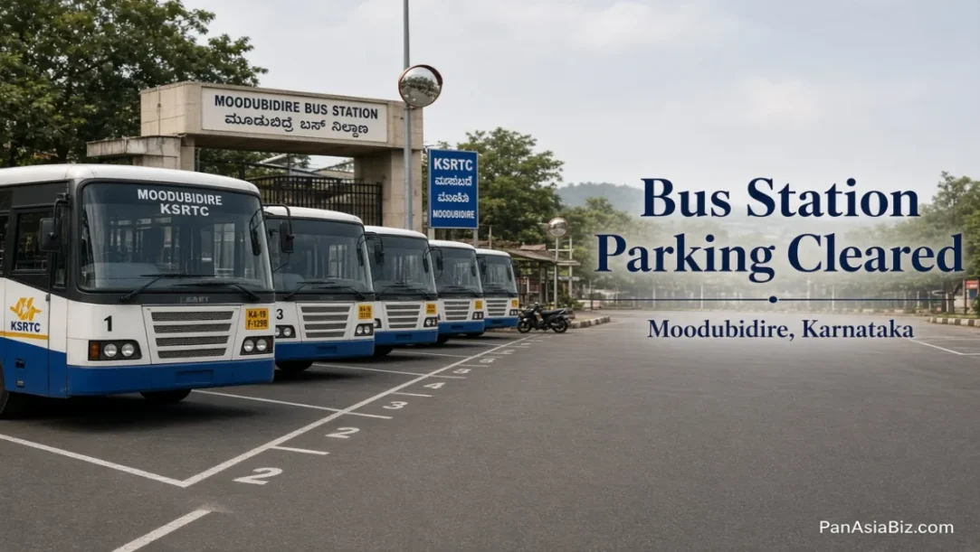 Moodubidire Bus Station Gets Parking Cleanup