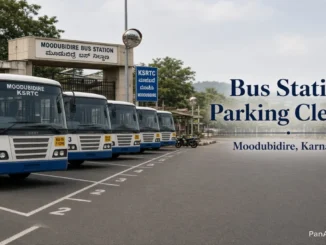 Moodubidire Bus Station Gets Parking Cleanup