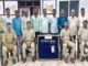 Gold, silver ornaments and a mobile were seized.
