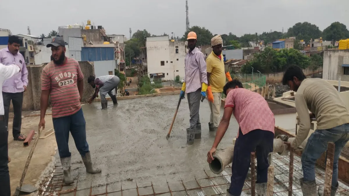 Hubballi SSK Marriage Hall Expansion Pours Two New Slabs