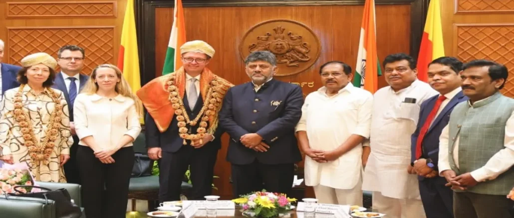 Czech delegation led by Karel Havlíček with Karnataka Chief Minister D.K. Shivakumar at Vidhana Soudha