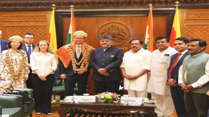 Czech delegation led by Karel Havlíček with Karnataka Chief Minister D.K. Shivakumar at Vidhana Soudha
